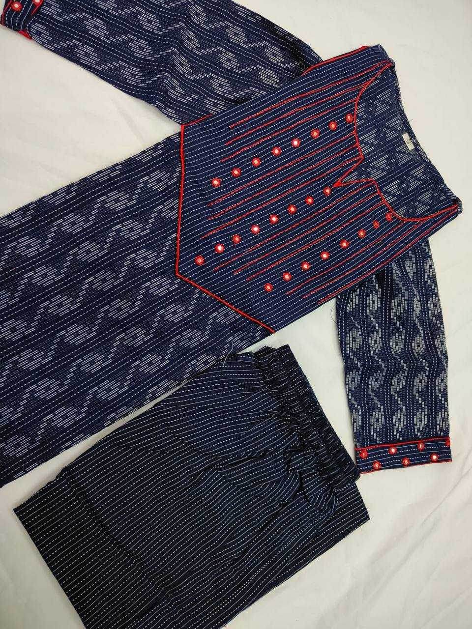 CHANDERI SILK MANSA WITH BOTTOM KURTI - MYLUXURY LANE ENTERPRISE
