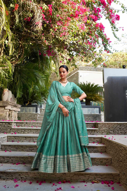 Elegant Chanderi Silk Work Lehenga for Special Occasions