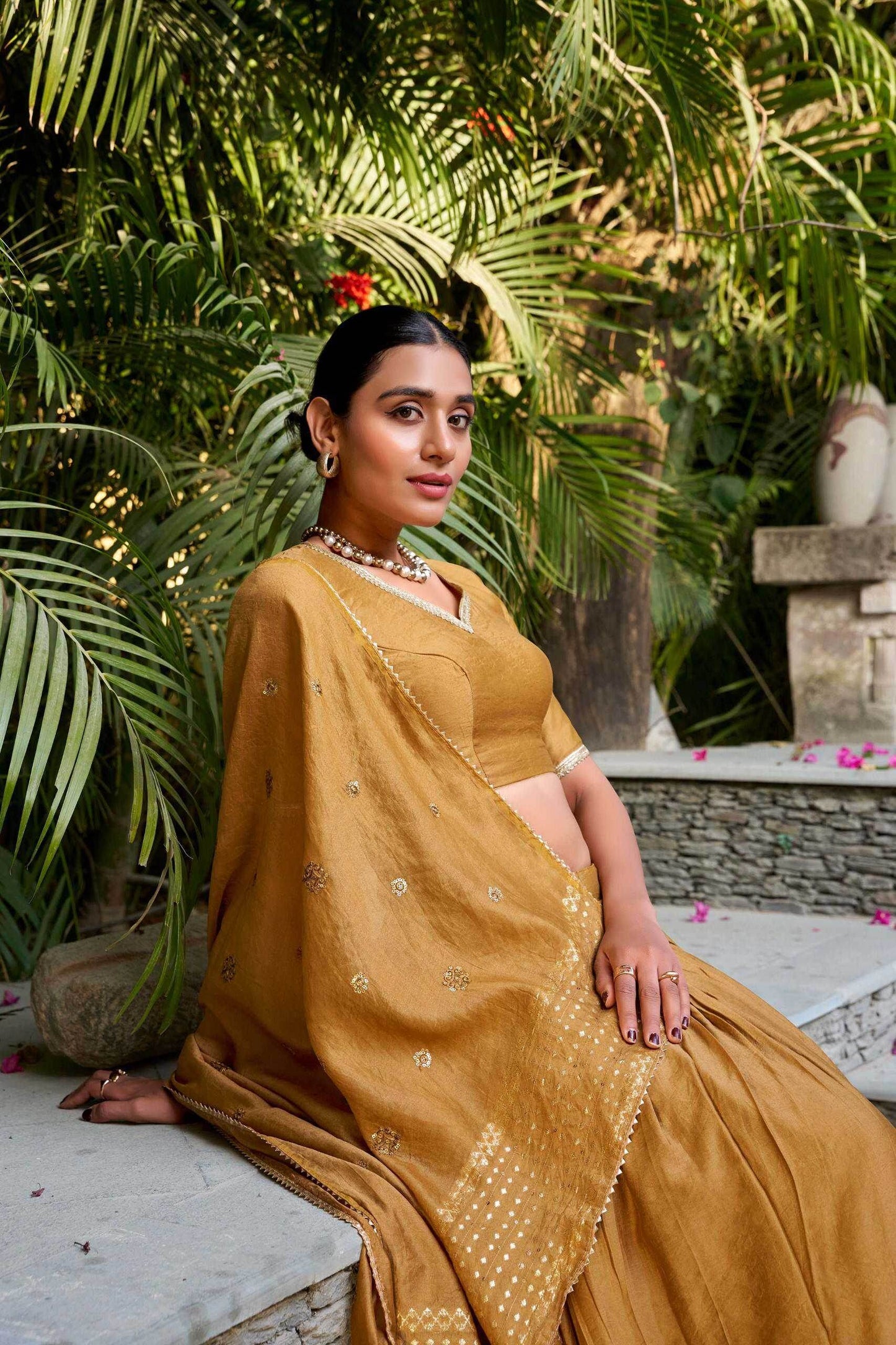 Elegant Chanderi Silk Work Lehenga for Special Occasions - MYLUXURY LANE ENTERPRISE