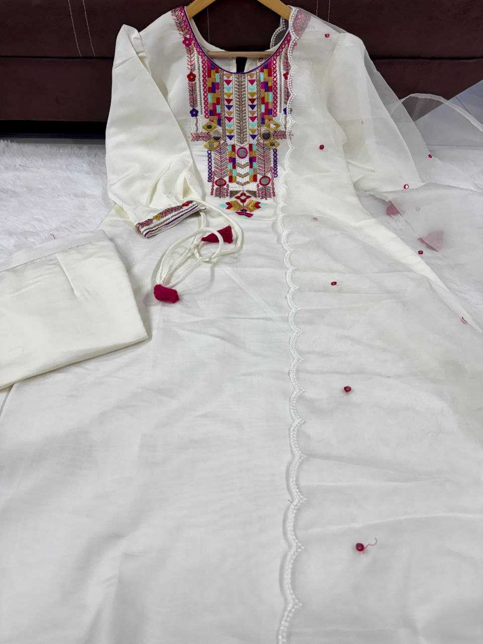 Chanderi Silk  Kurti Bottom With Dupatta