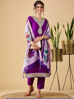Chanderi Silk Embroidered Kurti - MYLUXURY LANE ENTERPRISE