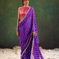Chiffon Stavan-Chunari Embroidered Cutwork Saree - MYLUXURY LANE ENTERPRISE