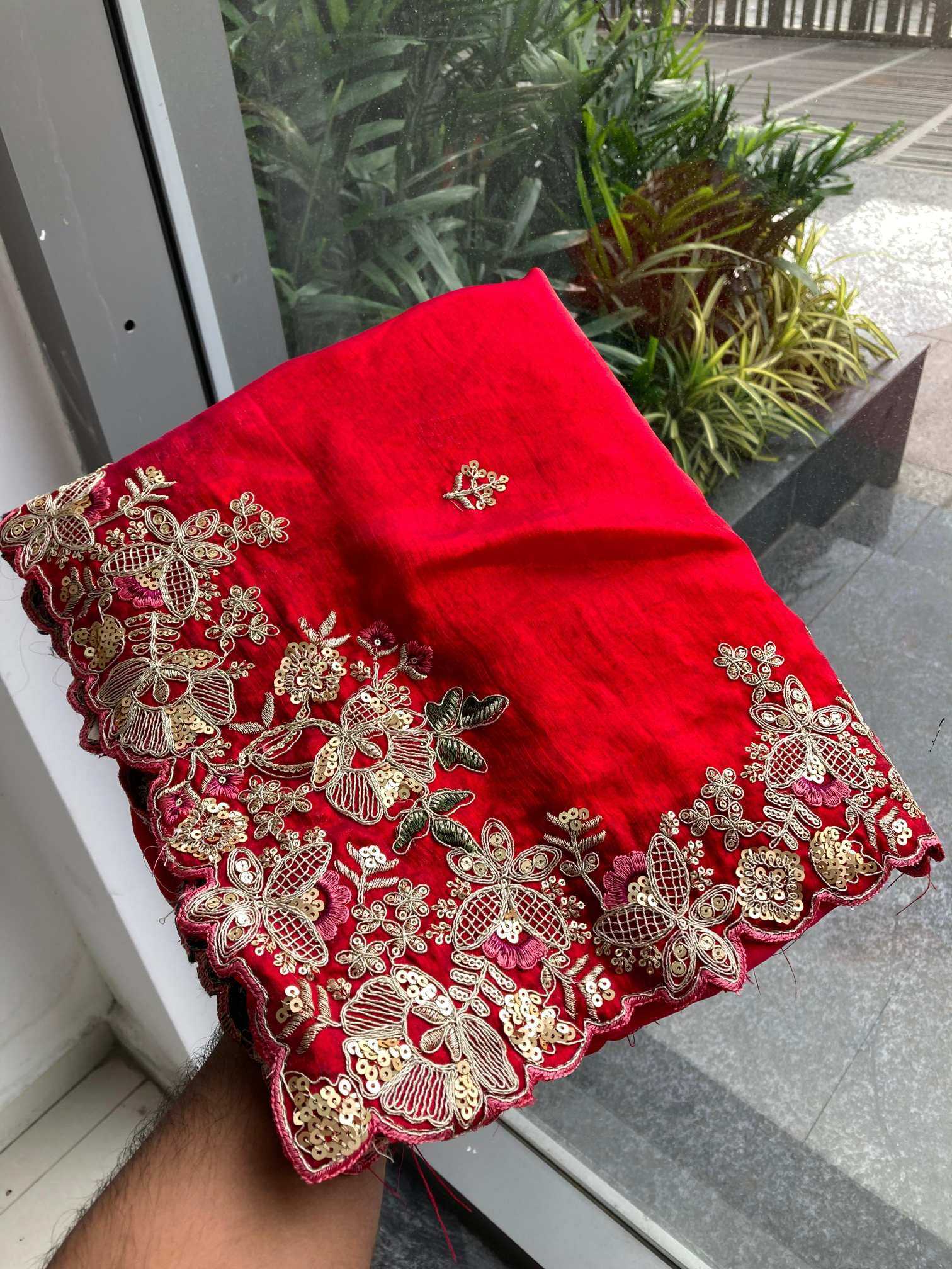 Chiffon  Embroidered Cutwork Saree