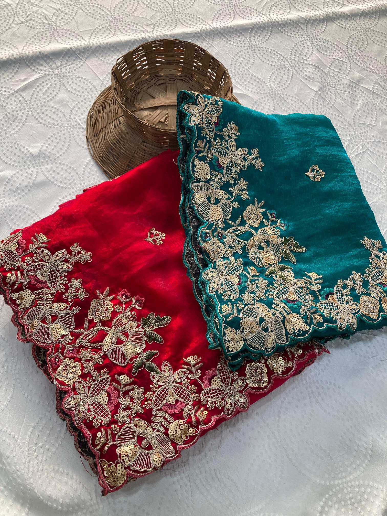 Chiffon  Embroidered Cutwork Saree