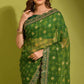 Chiffon Embroidered Lace Border Saree - MYLUXURY LANE ENTERPRISE