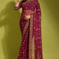 Chiffon Embroidered Lace Border Saree - MYLUXURY LANE ENTERPRISE