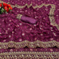 Chiffon Embroidered Lace Border Saree - MYLUXURY LANE ENTERPRISE
