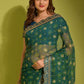 Chiffon Embroidered Lace Border Saree - MYLUXURY LANE ENTERPRISE