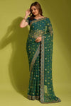 Chiffon Embroidered Lace Border Saree - MYLUXURY LANE ENTERPRISE