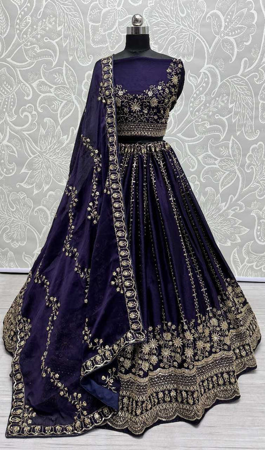 Elegant Bridal Embroidered Lehenga for Modern Brides
