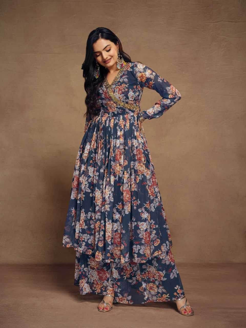 Chiffon Embroidered Suit - MYLUXURY LANE ENTERPRISE
