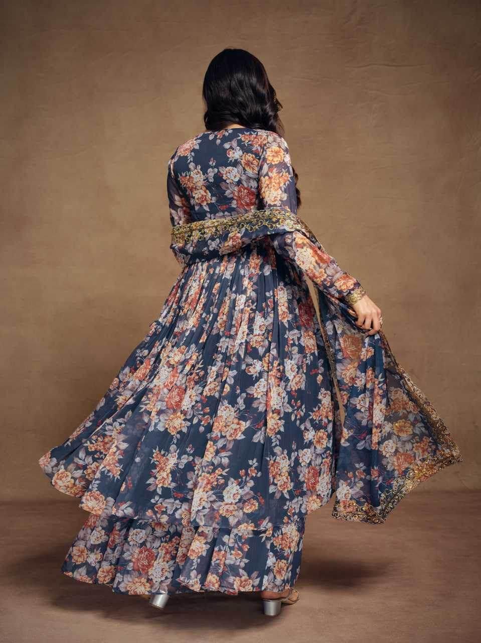 Chiffon Embroidered Suit - MYLUXURY LANE ENTERPRISE