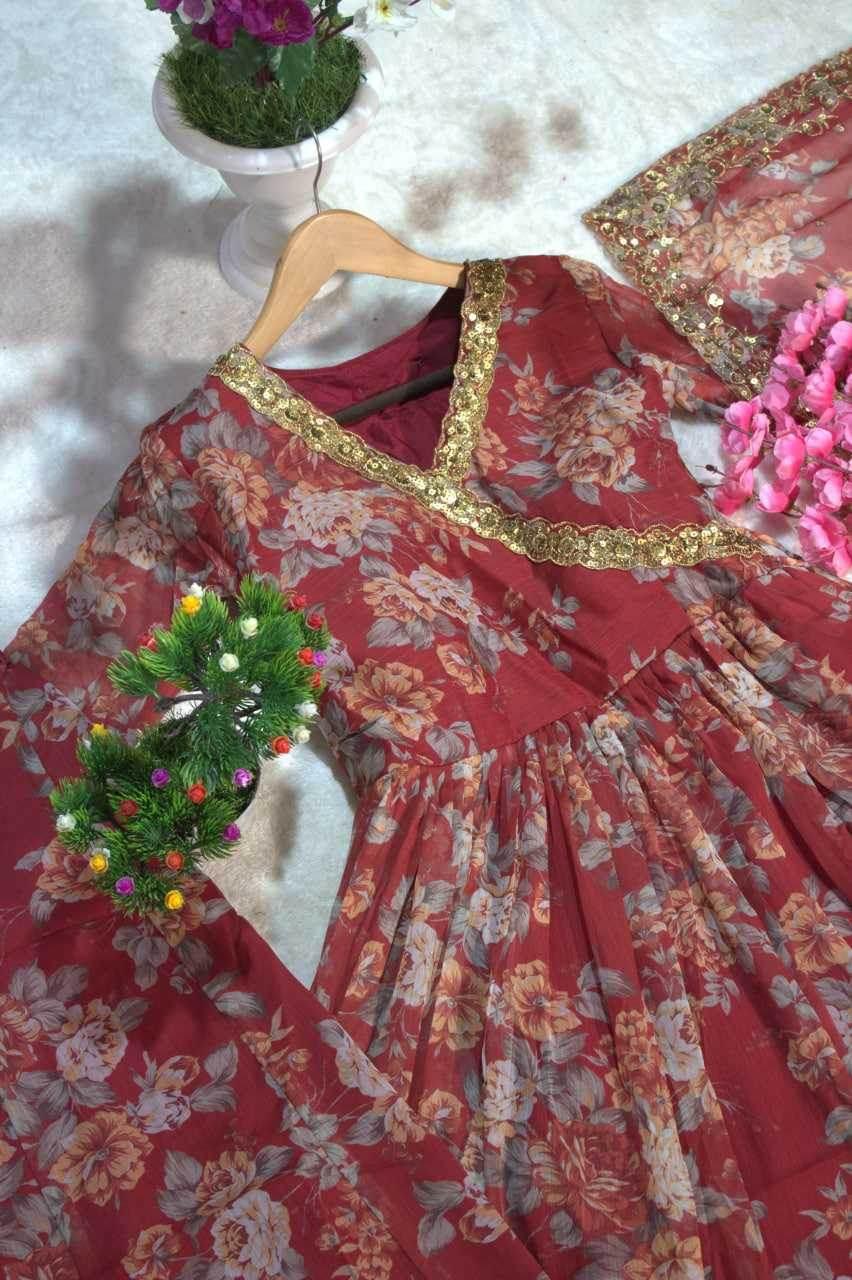 Chiffon Embroidered Suit - MYLUXURY LANE ENTERPRISE