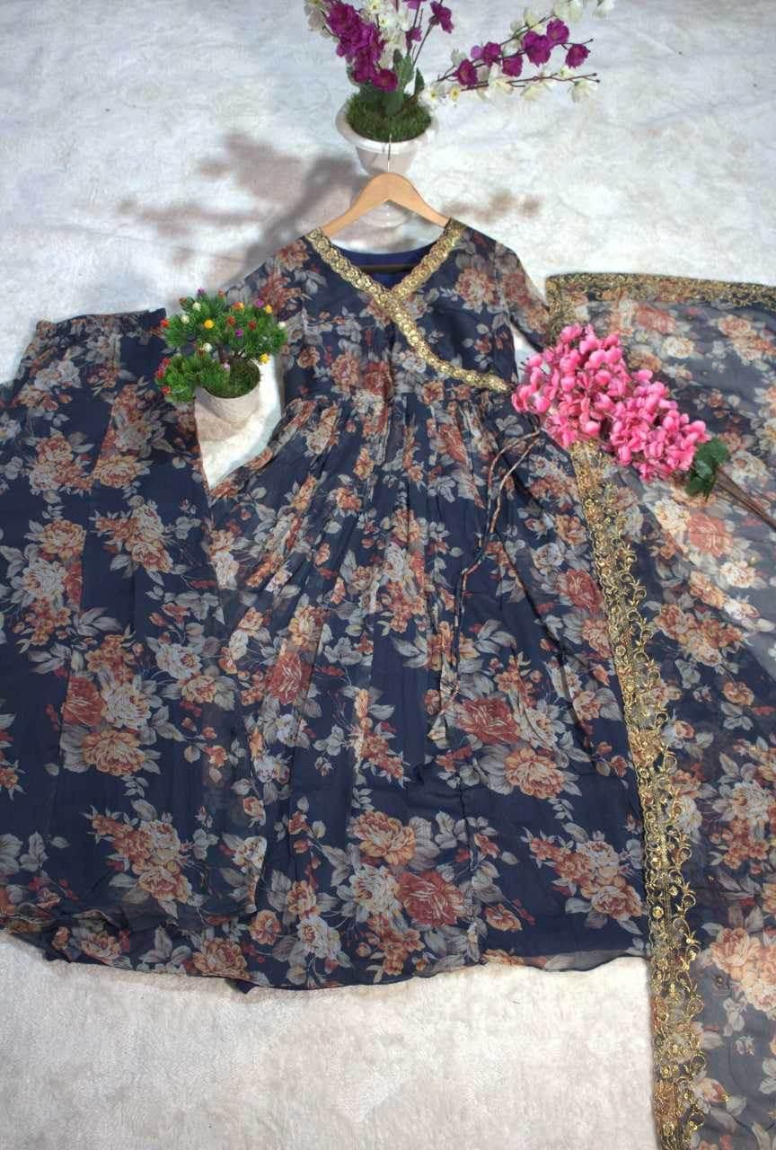 Chiffon Embroidered Suit - MYLUXURY LANE ENTERPRISE