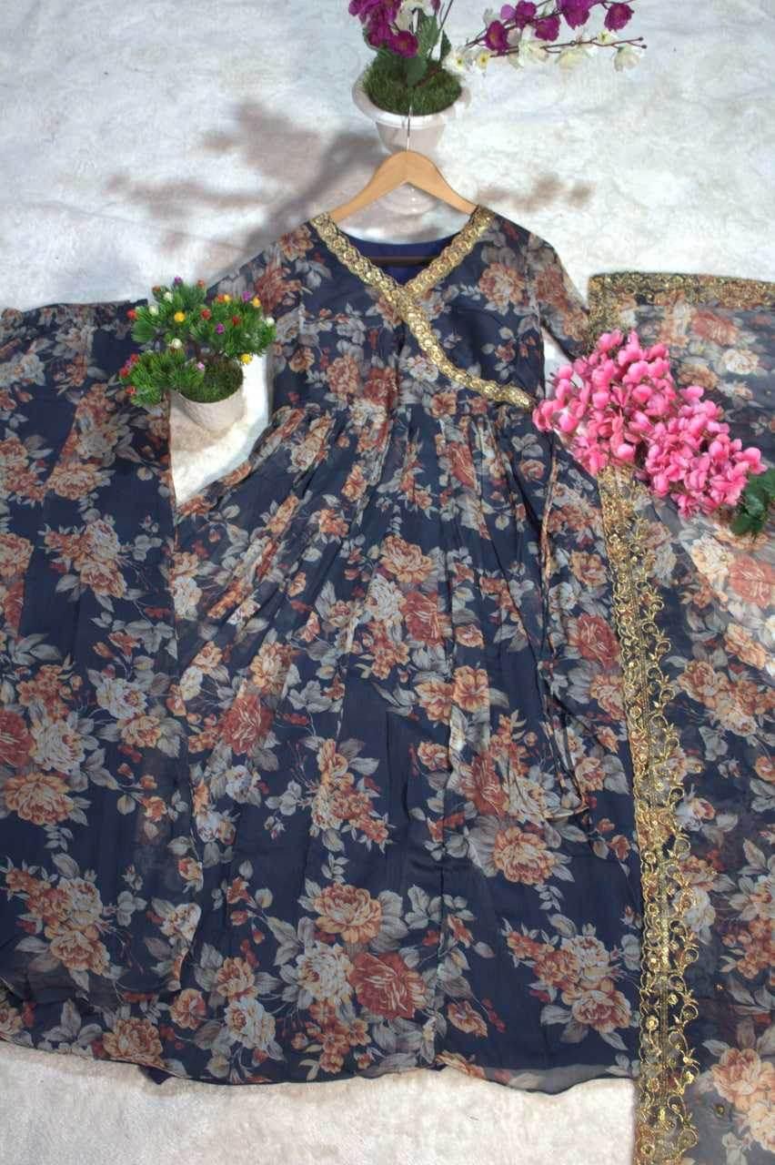 Chiffon Embroidered Suit - MYLUXURY LANE ENTERPRISE