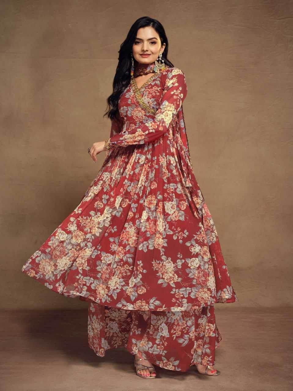 Chiffon Embroidered Suit - MYLUXURY LANE ENTERPRISE