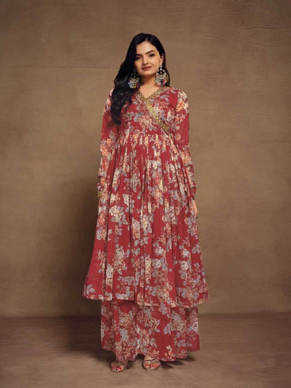 Chiffon Embroidered Suit - MYLUXURY LANE ENTERPRISE