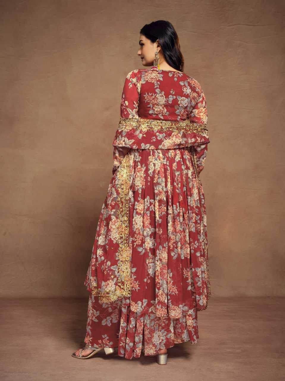 Chiffon Embroidered Suit - MYLUXURY LANE ENTERPRISE