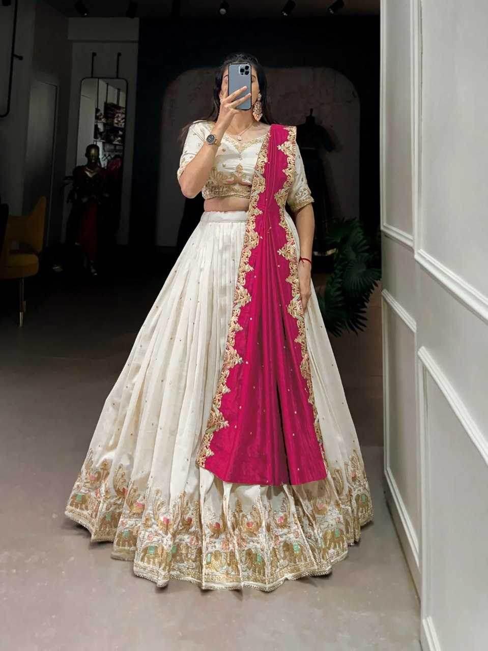 Chinon Embroidered Lehenga - MYLUXURY LANE ENTERPRISE