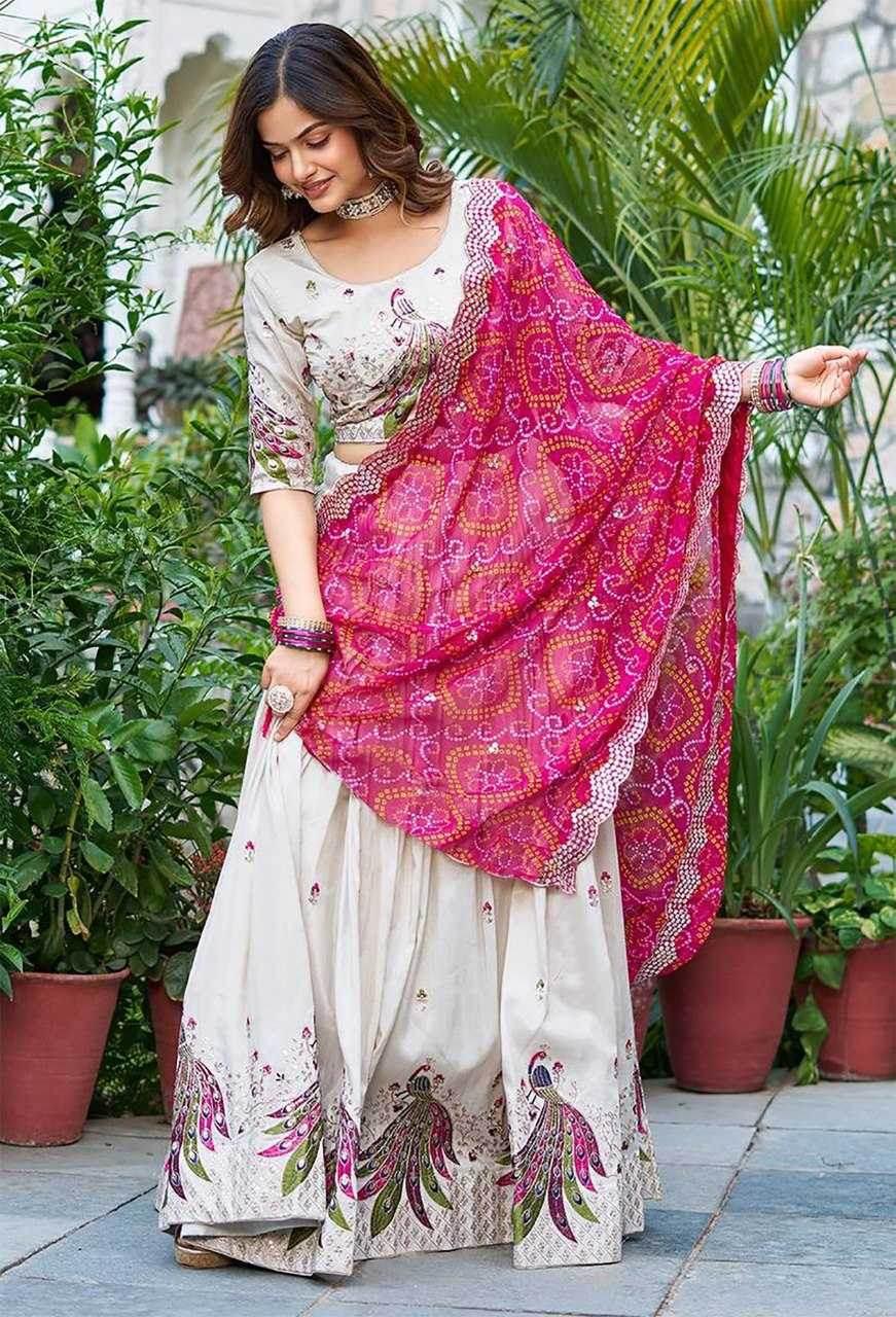 Chinon Embroidered Lehenga - MYLUXURY LANE ENTERPRISE