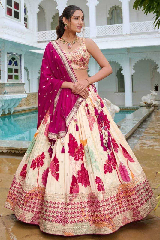 Chinon  Embroidered Sequins Lehenga