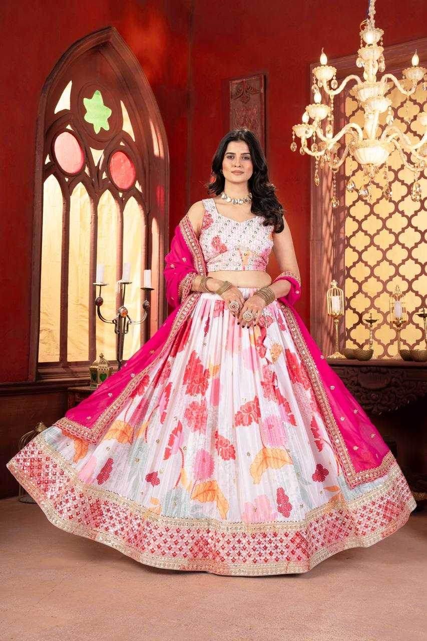 Chinon Embroidered Sequins Lehenga - MYLUXURY LANE ENTERPRISE