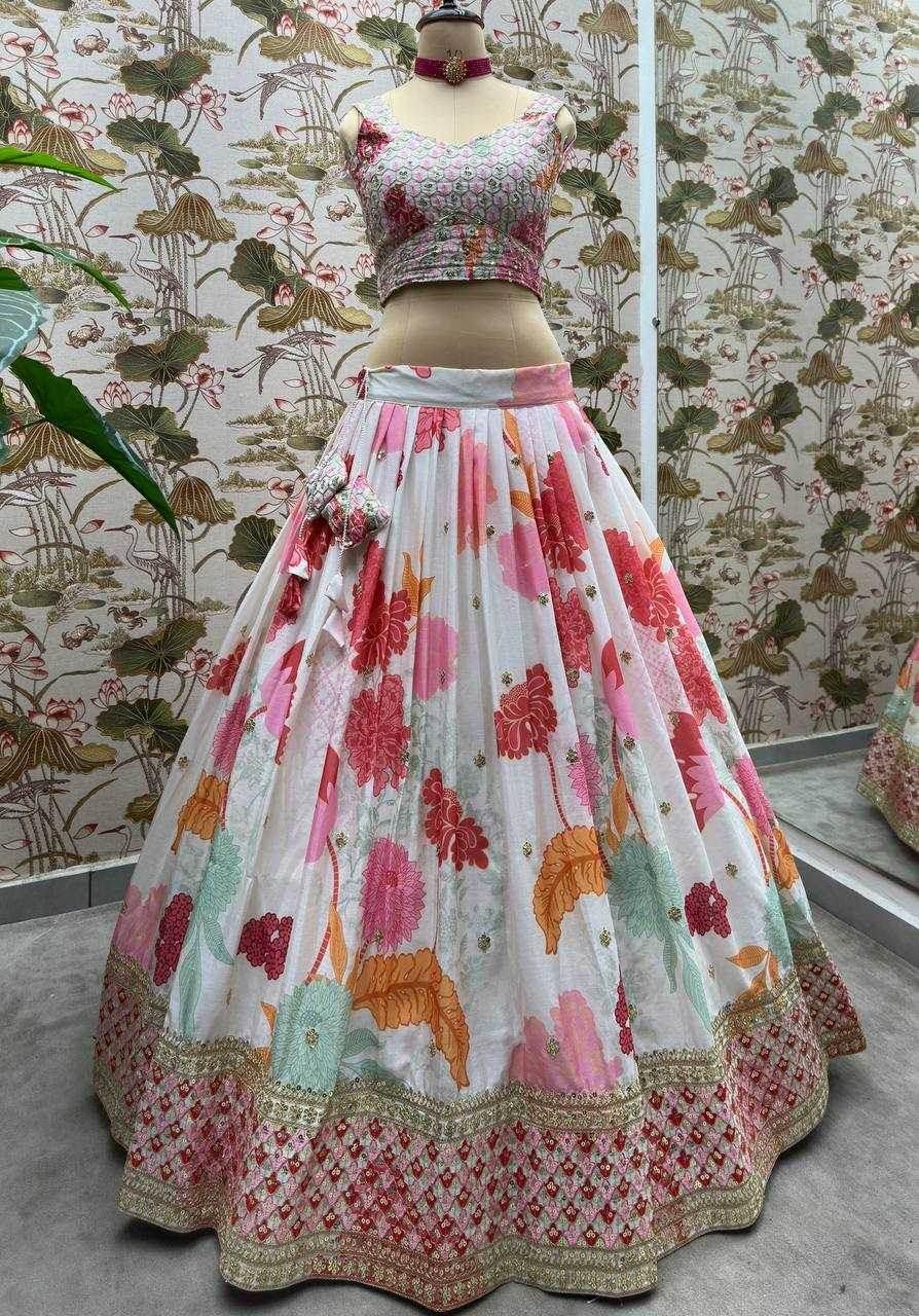 Chinon Embroidered Sequins Lehenga - MYLUXURY LANE ENTERPRISE