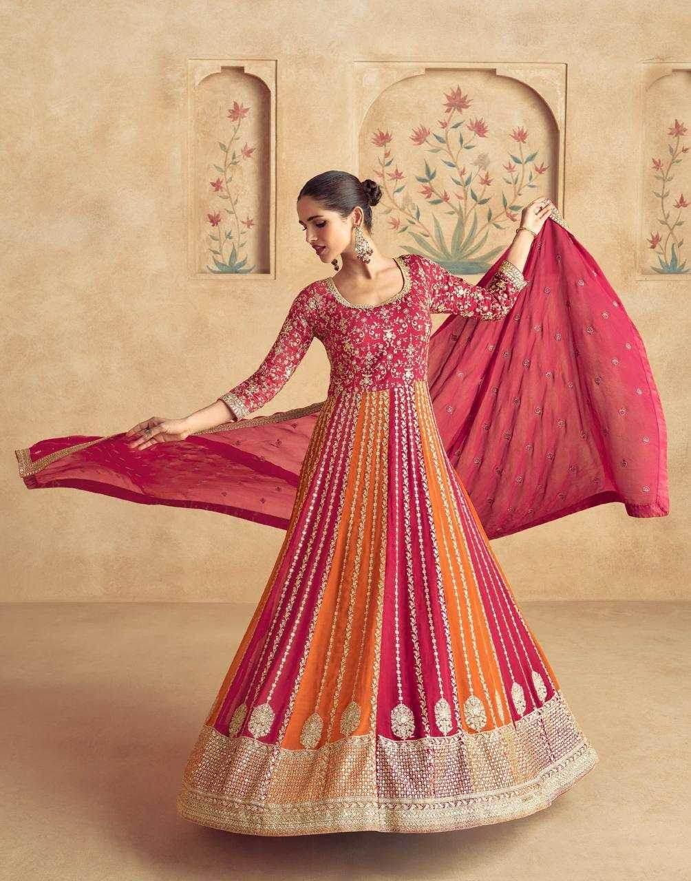 Chinon Embroidery Designer Gowns - MYLUXURY LANE ENTERPRISE