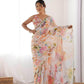Chinon Cutwork Saree - MYLUXURY LANE ENTERPRISE
