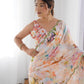 Chinon Cutwork Saree - MYLUXURY LANE ENTERPRISE