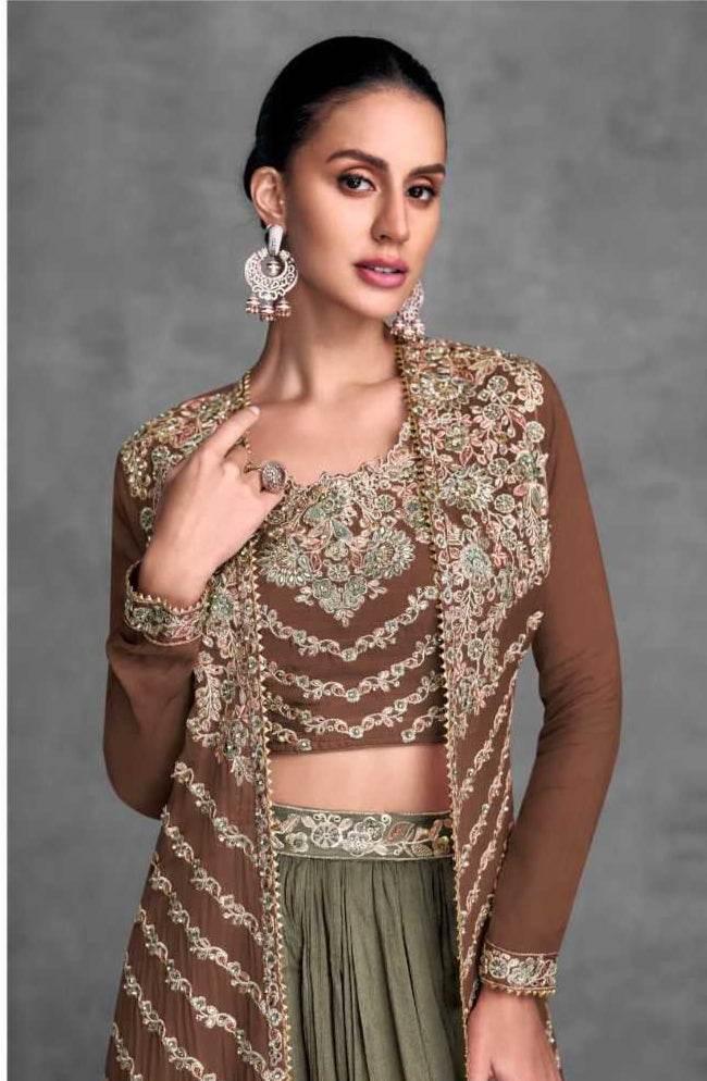 Chinon Embroidered Lehenga for Elegant Festive Wear - MYLUXURY LANE ENTERPRISE