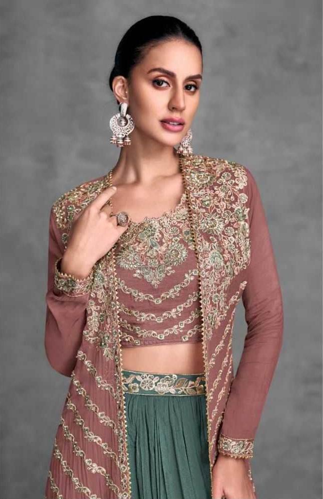 Chinon Embroidered Lehenga for Elegant Festive Wear - MYLUXURY LANE ENTERPRISE