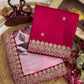 Chinon Silk Sequence Lace Border Saree - MYLUXURY LANE ENTERPRISE