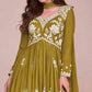 Chinon Silk Ladies Sharara Embroidery Salwar Suits - MYLUXURY LANE ENTERPRISE