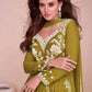 Chinon Silk Ladies Sharara Embroidery Salwar Suits - MYLUXURY LANE ENTERPRISE