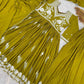 Chinon Silk Ladies Sharara Embroidery Salwar Suits - MYLUXURY LANE ENTERPRISE