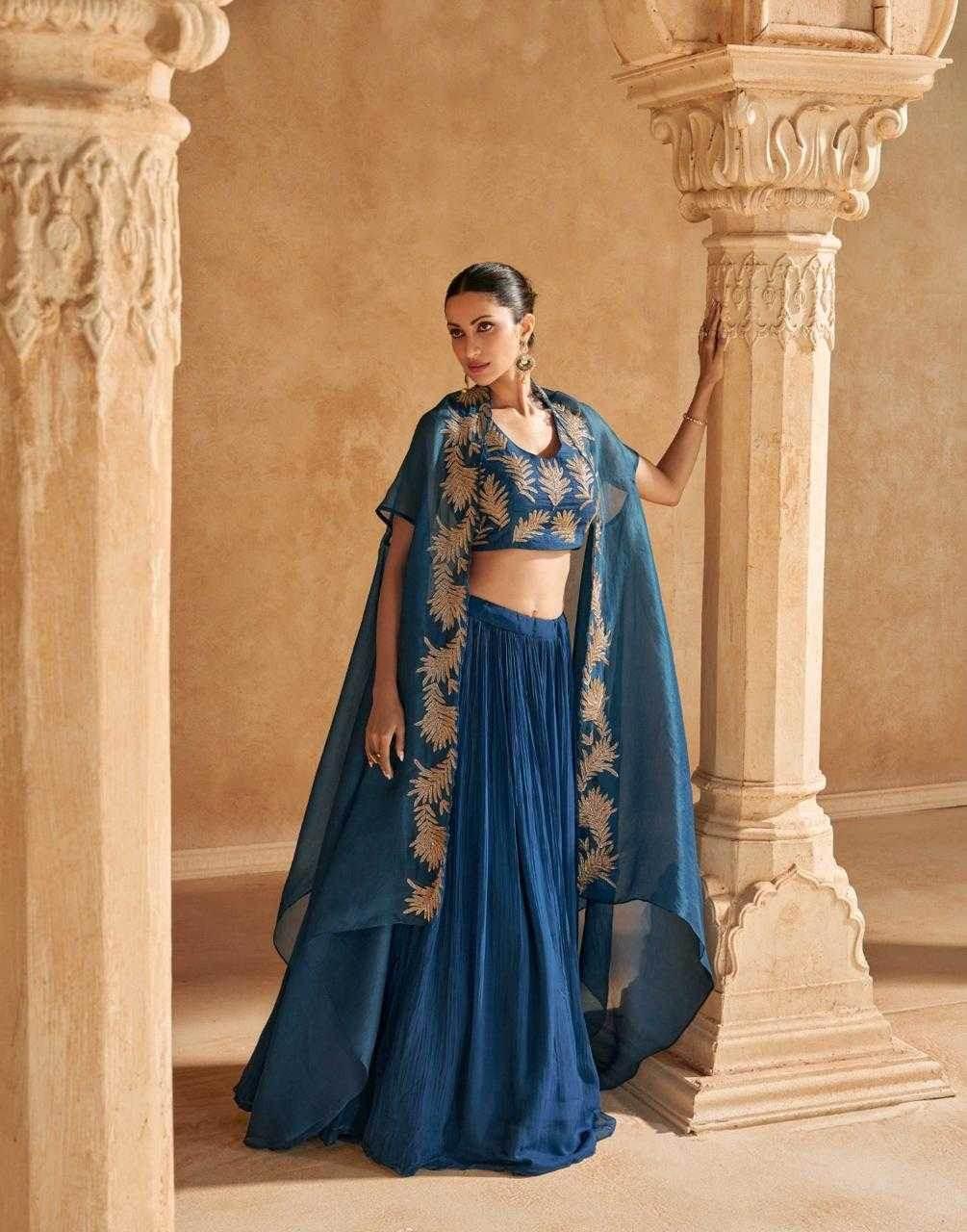 Chinon Silk Designer Silk Dresses Handwork Suit - MYLUXURY LANE ENTERPRISE