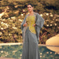Chinon SilkWestern Wears Wedding Collections Ladies Suit Embroidered Suits - MYLUXURY LANE ENTERPRISE