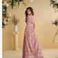 Chinon Silk Western Wears Embroidered Suits Gown Dresses - MYLUXURY LANE ENTERPRISE