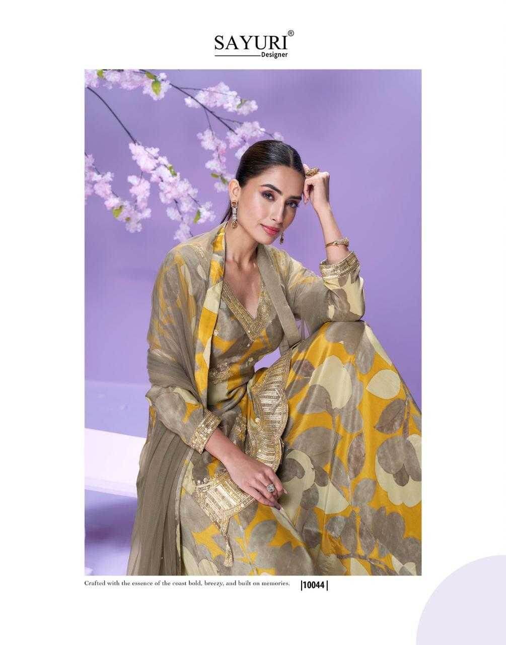 Chinon Silk Embroidery Palazzo Suit - MYLUXURY LANE ENTERPRISE