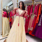 Chinon Silk Embroidery Gown With Dupatta - MYLUXURY LANE ENTERPRISE