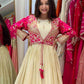 Chinon Silk Embroidery Gown With Dupatta - MYLUXURY LANE ENTERPRISE