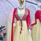 Chinon Silk Embroidery Gown With Dupatta - MYLUXURY LANE ENTERPRISE