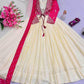 Chinon Silk Embroidery Gown With Dupatta - MYLUXURY LANE ENTERPRISE