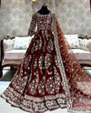 Chinon Silk Embroidery Designer Gown - MYLUXURY LANE ENTERPRISE