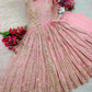Chinon Silk Embroidery Designer Gown - MYLUXURY LANE ENTERPRISE