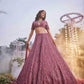 Chinon Silk Embroidered Zari Work Sequins Lehenga - MYLUXURY LANE ENTERPRISE