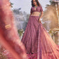 Chinon Silk Embroidered Zari Work Sequins Lehenga - MYLUXURY LANE ENTERPRISE