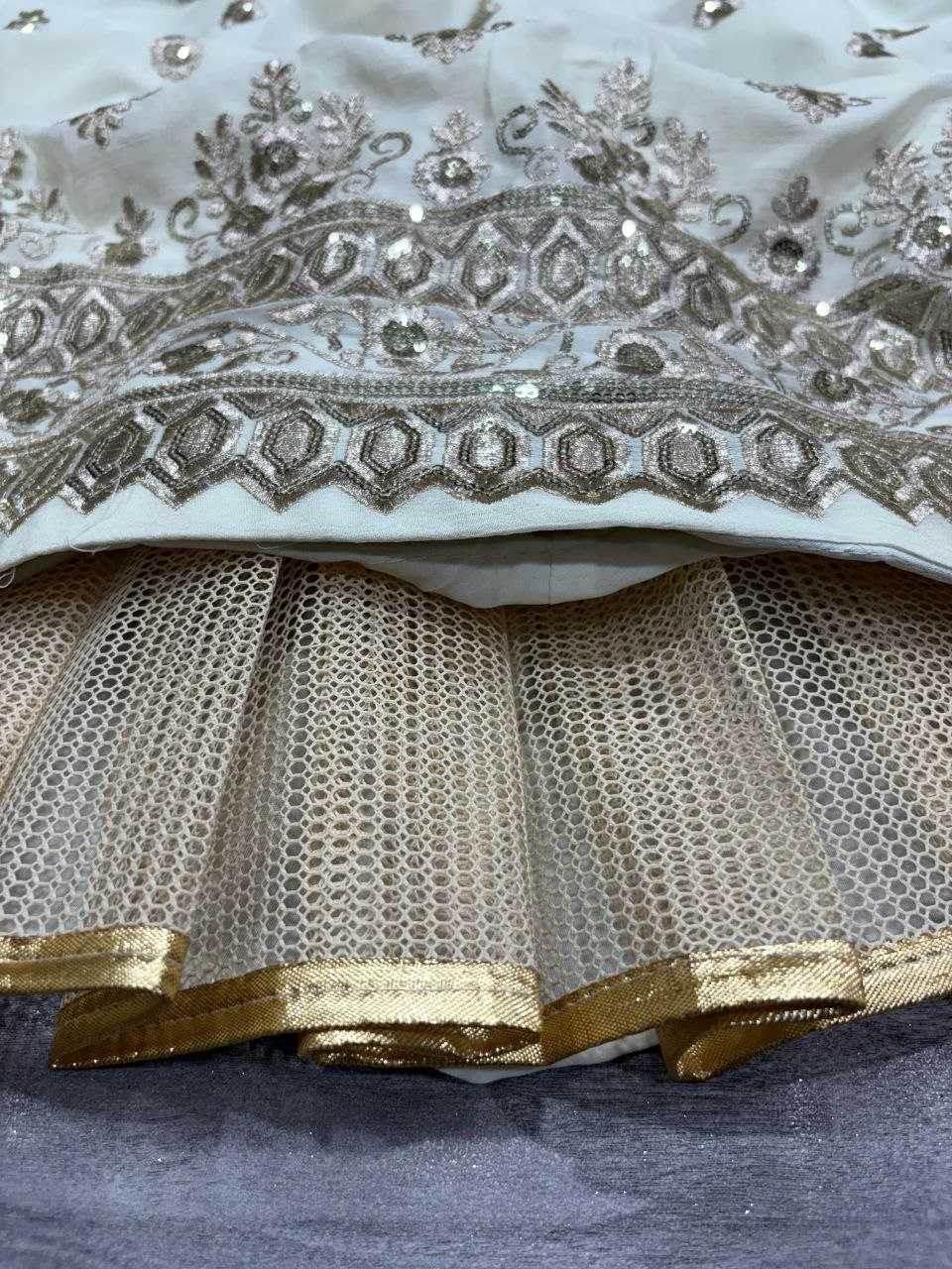 Chinon Silk Designer Traditional Embroidered Lehenga - MYLUXURY LANE ENTERPRISE