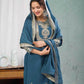 Chinon Silk Ladies Embroidery Designer Suit - MYLUXURY LANE ENTERPRISE
